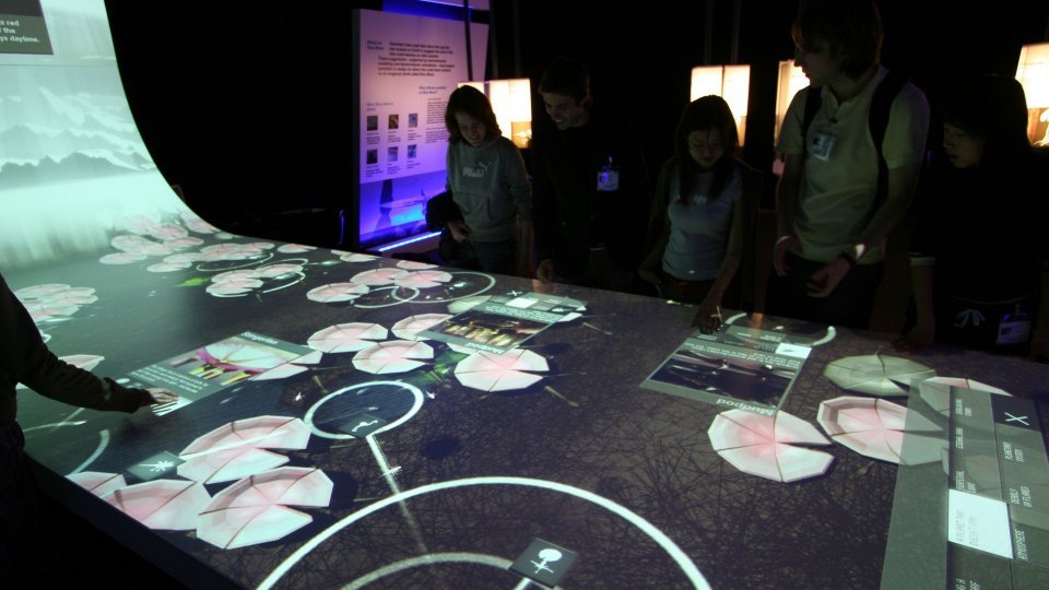 Stefan Helling Artcom The Science Of Aliens Exhibition China Projection Multitouch Table